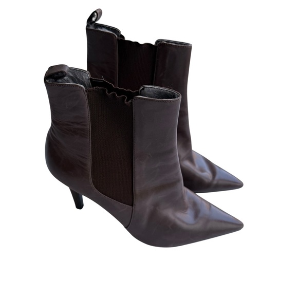 Lauren Ralph Lauren Shoes - Lauren Ralph Lauren Chic Faded Brown Genuine Leather Ankle Boots 7